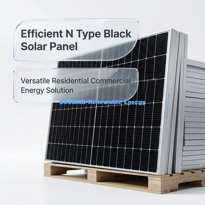 Panel solar monocristalino de 24 voltios con resistencia a la intemperie IP65 para sistemas de energía renovable