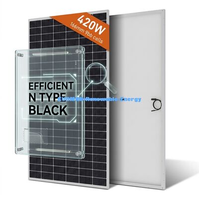 Panel solar monocristalino de 300W-400W con marco de aluminio anodizado para alta eficiencia