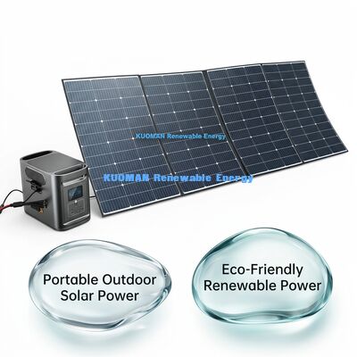 Panel solar portátil plegable de 400W, cargador solar impermeable IP68 para acampada al aire libre