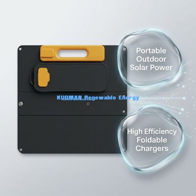 Cargador solar plegable de 100W con tecnología solar IBC para teléfonos y computadoras portátiles