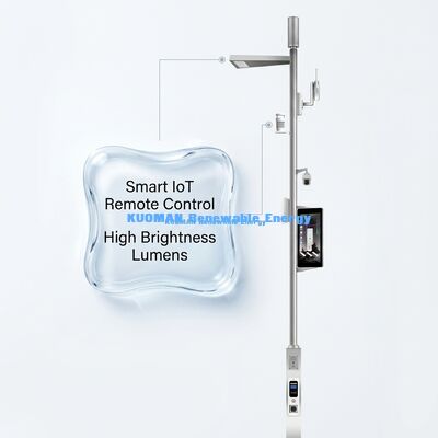 Luz LED Inteligente para Calle con Control Remoto, Vida Útil de 50000 horas y Cámara IP PTZ 4G para Poste de Iluminación de Ciudad Inteligente