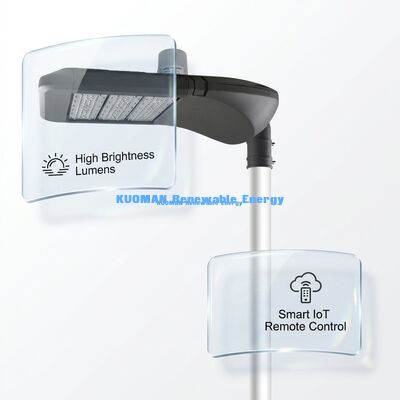 Iluminación de calle LED inteligente de jardín con IP66 impermeable, control inteligente LoRaWAN y vida útil de 100000 horas para iluminación solar exterior