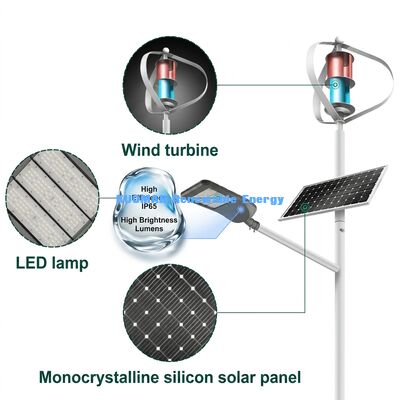Lámpara LED Solar para Calle Duradera IP65 Impermeable de 100W-200W con Cuerpo de Aleación de Aluminio para Carreteras y Terrenos Alpinos