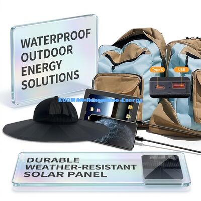 Gorra Solar Portátil Plegable con 22% de Eficiencia y 13W de Potencia - Gorra Solar Recargable con Salida USB-A y Tipo-C