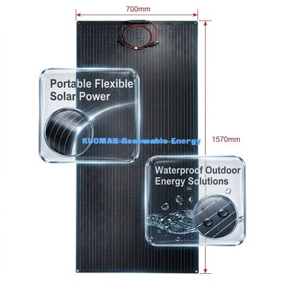 200W IP68 Inodoro 360° Panel solar flexible plegable para energía renovable