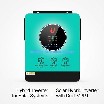 Inversor solar híbrido monofásico de alta eficiencia de 4,2 KW/6,2 KW para sistemas domésticos y de conexión a red
