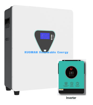 Solución de almacenamiento de energía 25.6V 105Ah montada en la pared 51.2V 205Ah para energía de respaldo empresarial