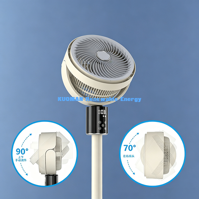 Ventilador de circulación de aire de pie silencioso, ventilador de doble turbo de piso de escritorio con oscilación de gran angular de 70 °