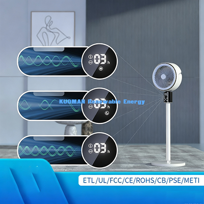Modo de sueño de bajo ruido ventilador de circulación de aire de pie, 3D de oscilación de toda la habitación ventilador de piso remoto
