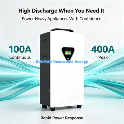 Sistema de almacenamiento de batería de respaldo para el hogar de tipo móvil con 6000 ciclos 200A Corriente de carga máxima y adaptabilidad a altas temperaturas para el sistema de paneles solares