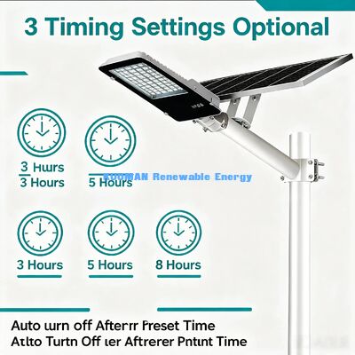 Lámpara LED solar para patio trasero de 10AH con batería de litio, 12 horas de luz nocturna completa