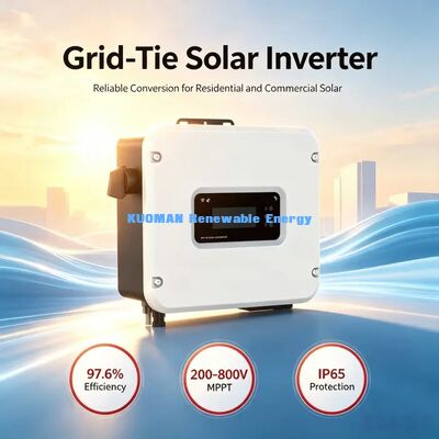 Inversor solar en red de 1kW-6kW, inversor de red fotovoltaica monofásico para sistema solar doméstico