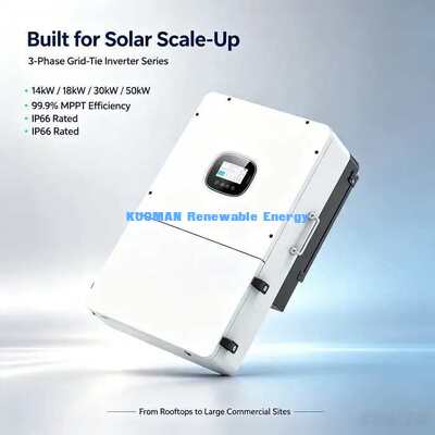 Inversor solar híbrido trifásico de 14kW compatible con baterías de litio y plomo-ácido de 40-60V