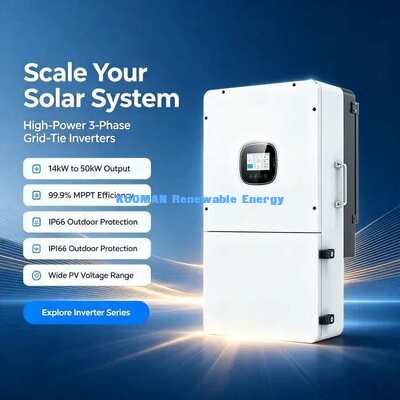 Unidades paralelas 1-9 Inverter solar híbrido de tres fases Sistema doméstico comercial fuera de la red