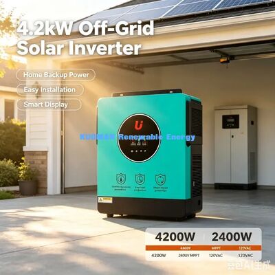 4.2kW híbrido fuera de la red Inversor solar 24V onda seno pura MPPT cargador Grid-Tie listo