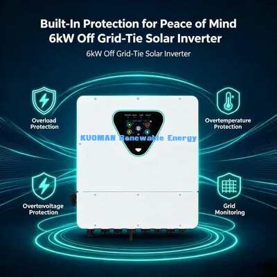 Inversor solar híbrido trifásico IP65-6KL de 6KW con pantalla táctil y WiFi