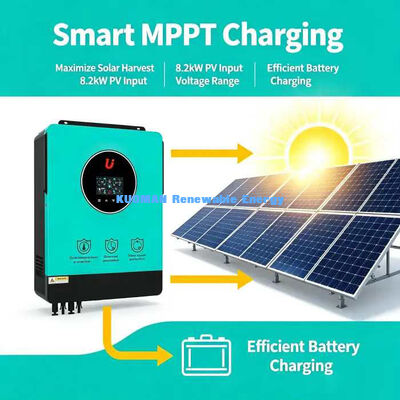 Inversor solar híbrido de 8200W Potencia de sobretensión 16400W Adaptación automática de frecuencia 50/60Hz