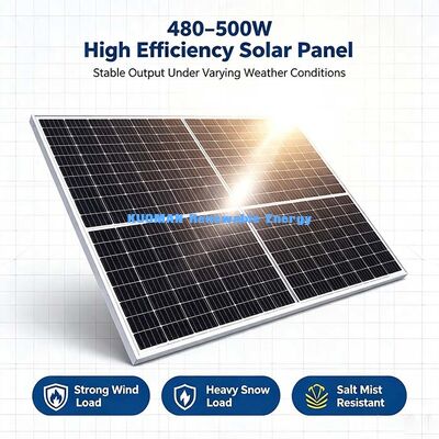 Kit de panel de carga solar bifacial de tipo N de 500 W para vehículos recreativos y embarcaciones fuera de red