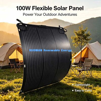 Panel solar flexible de 105W y 19.4V, Módulo solar flexible de 360 grados para superficies curvas