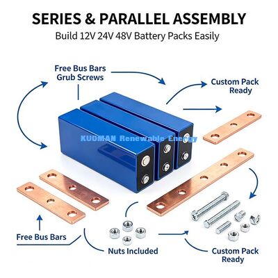 Célula de batería LiFePO4 prismática CATL de 3.2V 100Ah, barras colectoras de conexión gratuitas, celda de litio para fabricación de paquetes de baterías de 12V 24V 48V