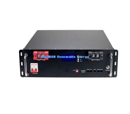 Módulo de Batería en Rack KM 48V 100Ah LiFePO4 con 8000 Ciclos Profundos, Voltaje Nominal de 51.2V y Capacidad de 100Ah