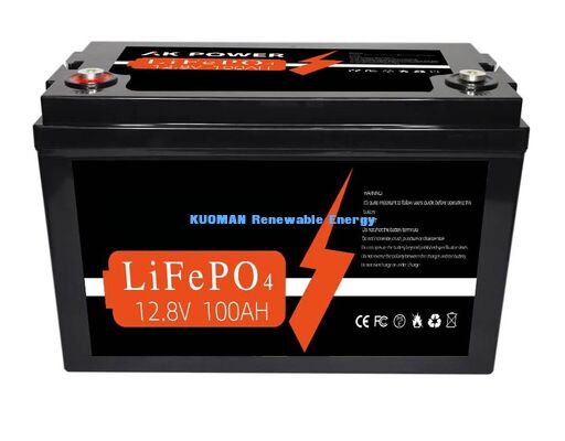 Batería de litio de 12V 100Ah 1280Wh ciclo profundo con 8000 vida útil para almacenamiento de energía y potencia de carrito de golf
