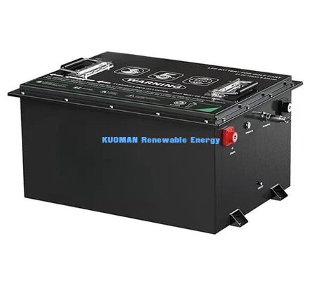 Batería de carrito de golf 36V LiFePO4 con 8000 ciclos, capacidad de 50Ah-150Ah y dimensiones compactas de 385*338*245mm