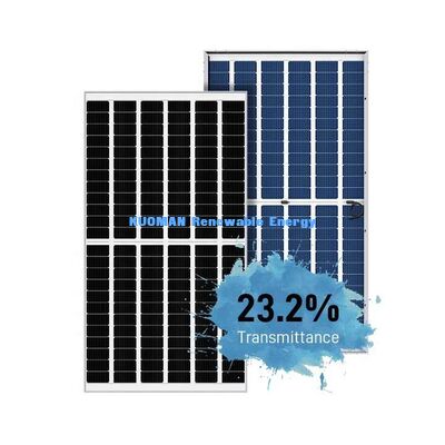 Panel solar mono perc de 540W 550W con 22% de eficiencia y diseño de vidrio sin marco