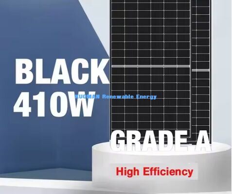 Panel Solar Negro Tipo N de 415W con 22% de Eficiencia y Marco de Aluminio Anodizado