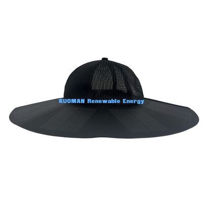 Gorra Solar Portátil Plegable con 22% de Eficiencia y 13W de Potencia - Gorra Solar Recargable con Salida USB-A y Tipo-C