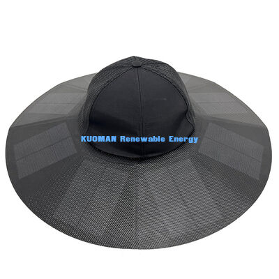 Gorra Solar Portátil Plegable con 22% de Eficiencia y 13W de Potencia - Gorra Solar Recargable con Salida USB-A y Tipo-C