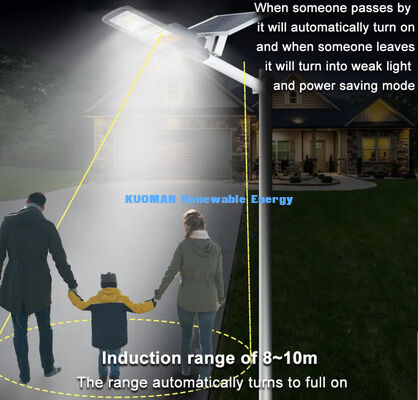 Luz de calle solar IP67 impermeable de 300W-500W con lámpara de calle LED con sensor de movimiento inteligente