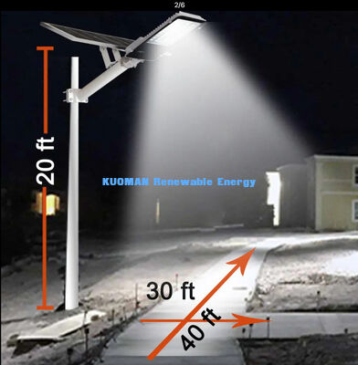 IP65 Iluminación solar LED a prueba de agua 100-500W Personalizable con 2700-6000K CCT para jardín e iluminación de carreteras