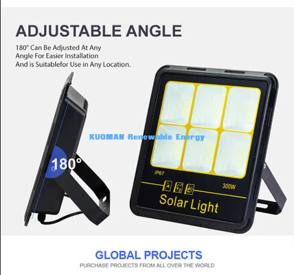 IP65 impermeable 200W-400W luz solar de inundación con 15000LM alta luz LED luz solar de jardín de inundación