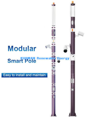 Control Inteligente del Sistema Pantalla LED Poste de Iluminación Exterior Poste de Luces Inteligente Remoto