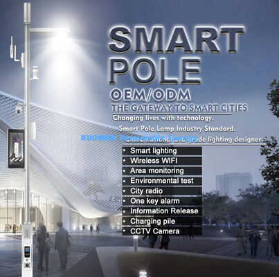 Postes de farola LED inteligentes para exteriores de ciudad, para aceras y carreteras, con cámara en el poste