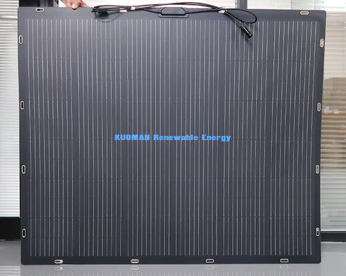 Panel solar flexible e impermeable IP68 de 100W y 360° para techos y barcos con certificación FCC