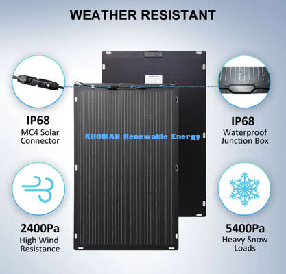 Panel solar flexible ETFE película delgada 100W 210W Paneles solares para soluciones energéticas flexibles y ligeras