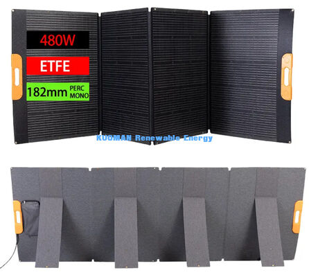 Panel solar ETFE 22% de eficiencia, panel solar portátil plegable con diseño plegable y durabilidad resistente a la intemperie