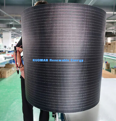 Panel solar flexible de silicio monocristalino de 200W con diseño de fibra de carbono impermeable IP67