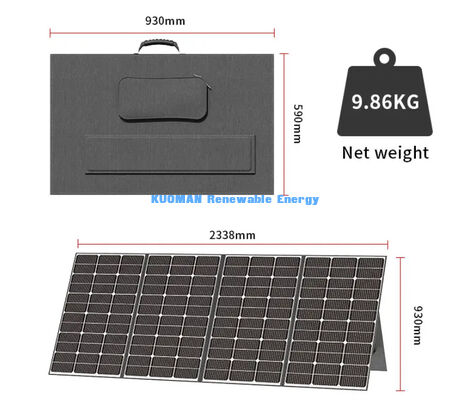Cargador solar plegable de 400W y 40.3V, panel solar plegable portátil para acampar y hacer senderismo