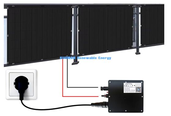Energía limpia renovable Panel solar flexible bifacial plegable 200W FFC y fibra de carbono