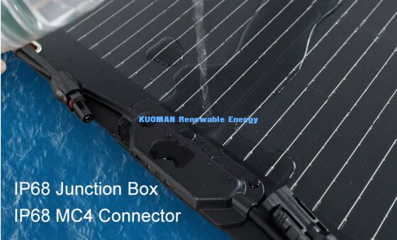 Panel solar monocristalino flexible de 50W con respaldo adhesivo fácil de pelar y pegar para mochilas y baterías de 12V
