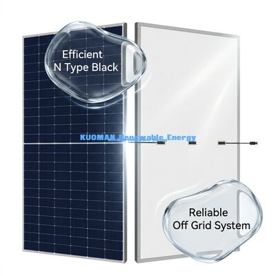 Panel solar monocristalino de tipo N con resistencia a la intemperie IP65 para uso doméstico y comercial