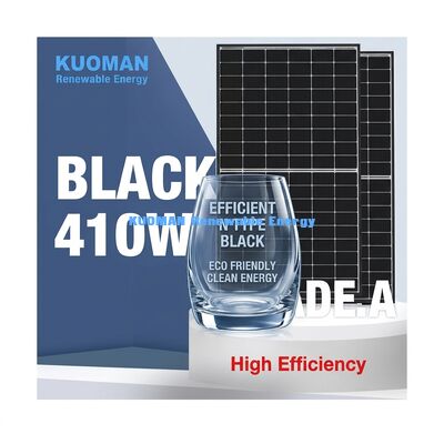 Panel Solar Negro Tipo N de 415W con 22% de Eficiencia y Marco de Aluminio Anodizado
