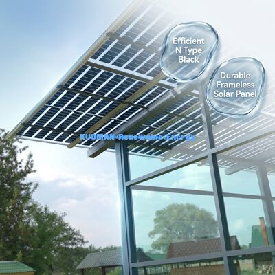 Panel solar mono perc de 540W 550W con 22% de eficiencia y diseño de vidrio sin marco