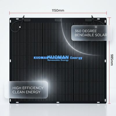 Panel Solar Flexible Ecológico de 200W con Caja de Conexiones con Clasificación IP67 para Huella de Carbono Cero