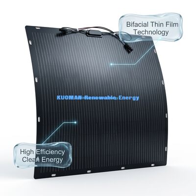 Panel solar bifacial flexible de 200 W - Panel solar de silicio policristalino para energía limpia renovable