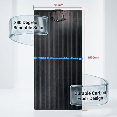 Panel solar fotovoltaico flexible de película delgada, impermeable IP68, 100W 210W, para viajes y viviendas