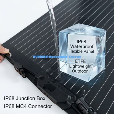 Panel solar monocristalino flexible de 50W con respaldo adhesivo fácil de pelar y pegar para mochilas y baterías de 12V